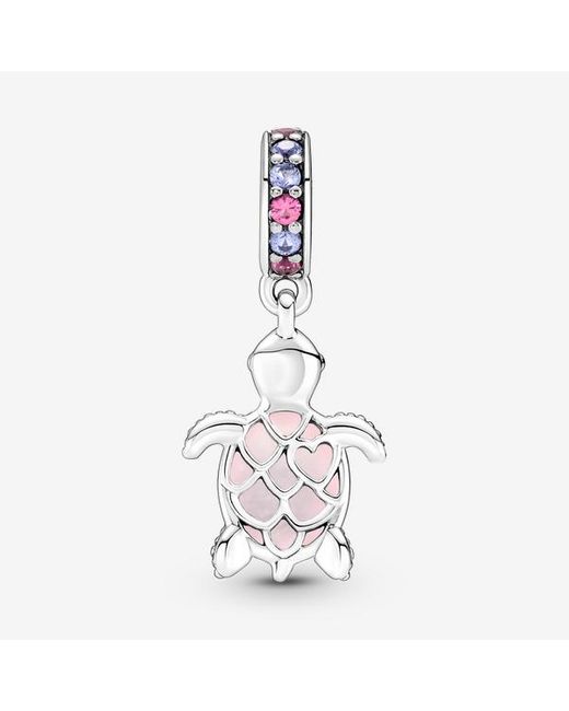 Pandora Pink Murano Glass Sea Turtle Dangle Charm