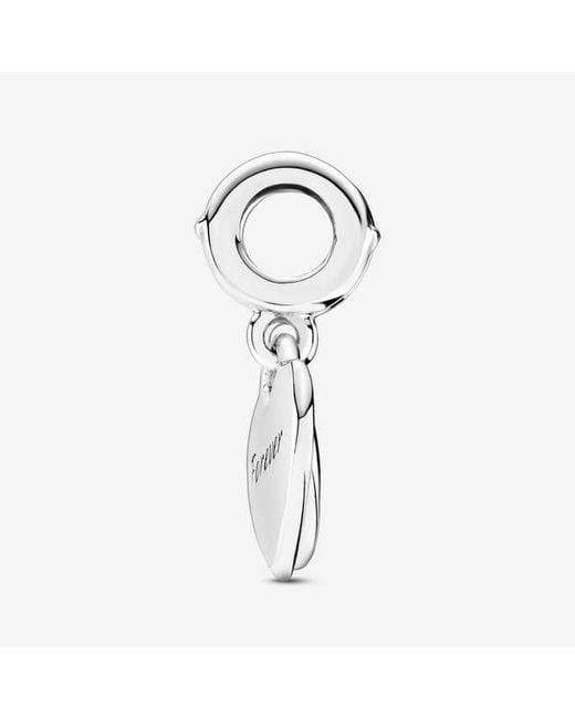 Pandora White Double Heart Split Dangle Charm