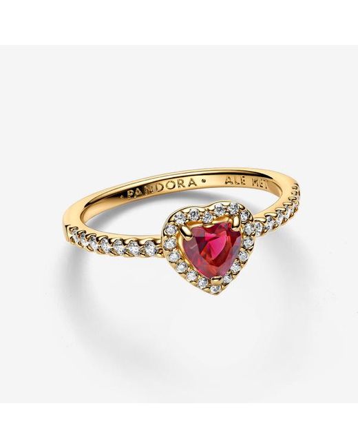 Pandora Metallic Elevated Heart Ring