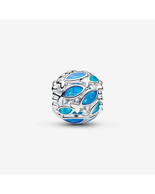 Pandora Blue Openwork Swimming Fish Charm