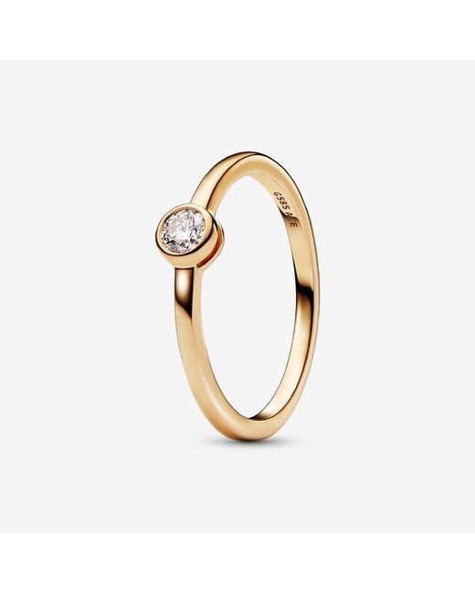 Pandora Metallic Era Bezel 14K Lab-Grown Diamond Ring