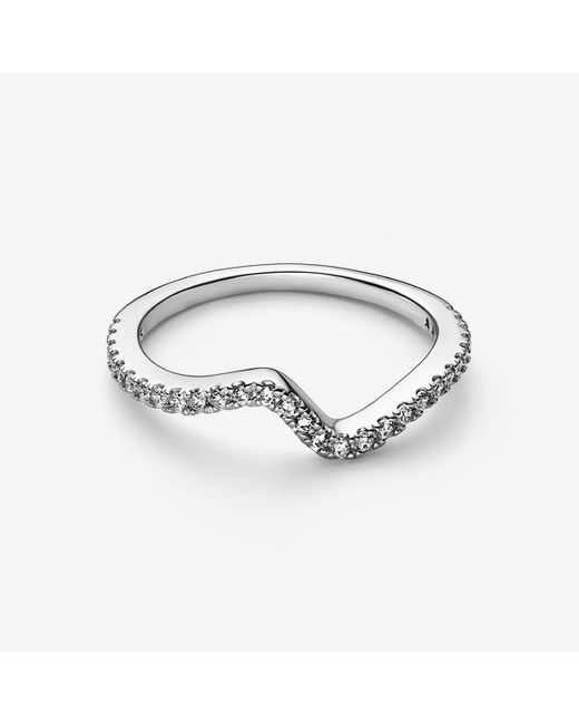 Pandora Metallic Sparkling Wave Ring