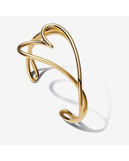 Pandora Metallic Organically Shaped Heart Bangle