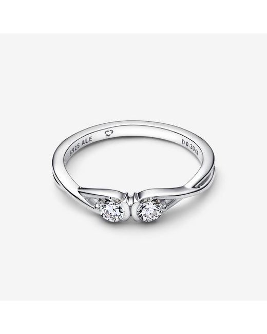 Pandora Metallic Infinite Sterling Double Facing Lab-Grown Diamond Ring