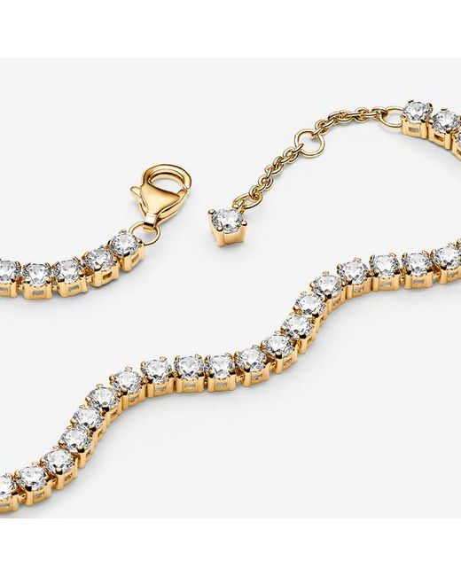 Pandora Metallic Sparkling Tennis Bracelet