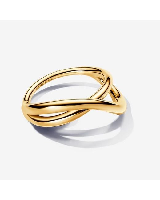 Pandora Metallic Organically Shaped Infinity Ring