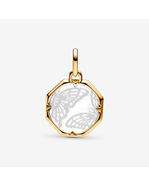 Pandora Metallic Pearlescent Butterfly Medallion Charm
