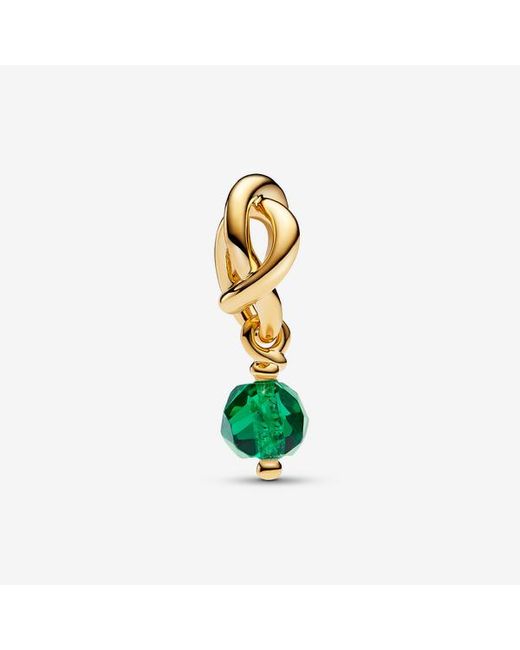 Pandora Green May Birthstone Eternity Circle Dangle Charm