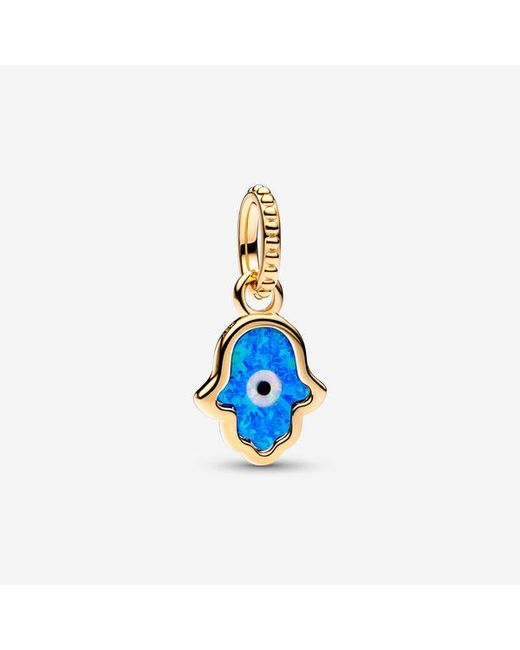Pandora Blue Opalescent Hamsa Hand Dangle Charm