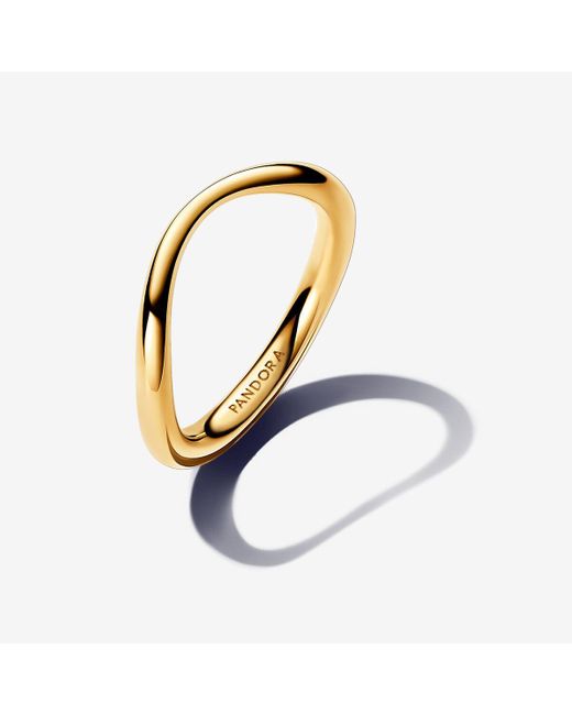 Pandora Metallic Essence 14k Gold-plated Organically Shaped Stacking Ring Gift Set