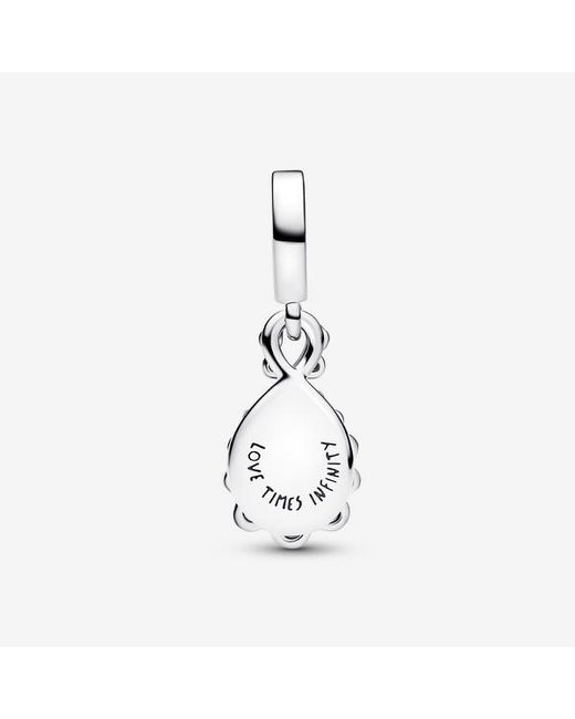 Pandora White Opalescent Infinity Double Dangle Charm