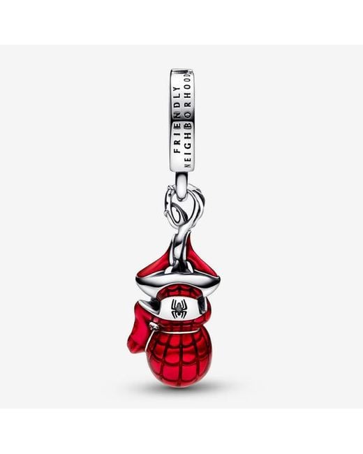 Pandora Red Marvel Hanging Spider- Dangle Charm