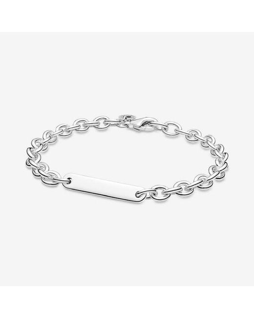 Pandora Metallic Engravable Bar Link Bracelet