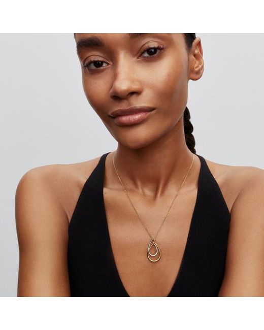 Pandora Metallic Two-Tone Double Pendant Necklace