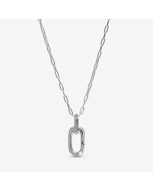 Pandora Metallic Openable Link Pendant Necklace