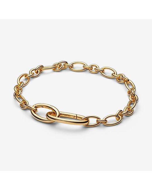 Pandora Metallic Openable Oval Link Chain Bracelet