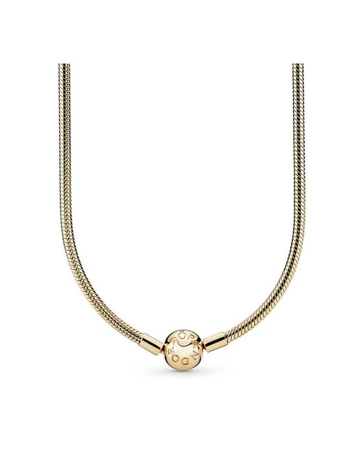 Pandora Metallic 14k Gold Charm Necklace