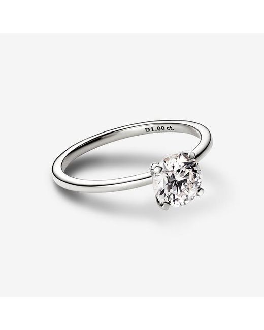 Pandora Metallic Era 14K Lab-Grown Diamond Ring