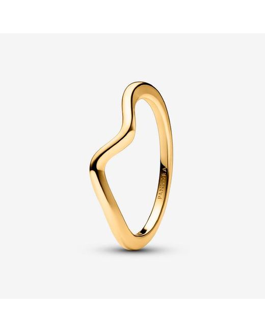 Pandora Metallic Polished Wave Ring