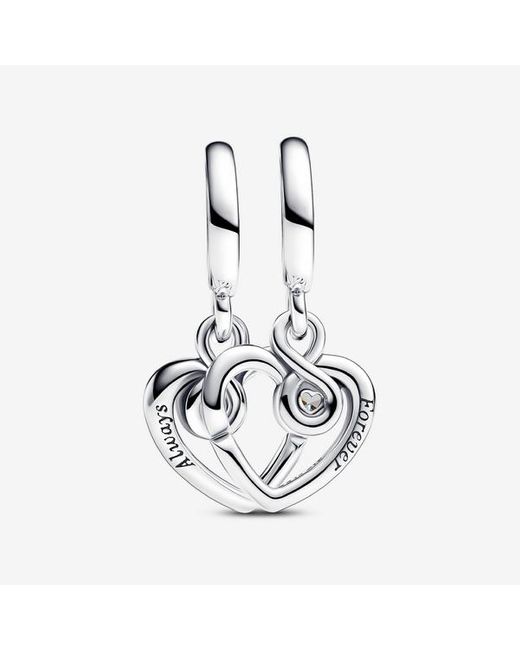 Pandora Metallic Forever & Always Splittable Dangle Charm