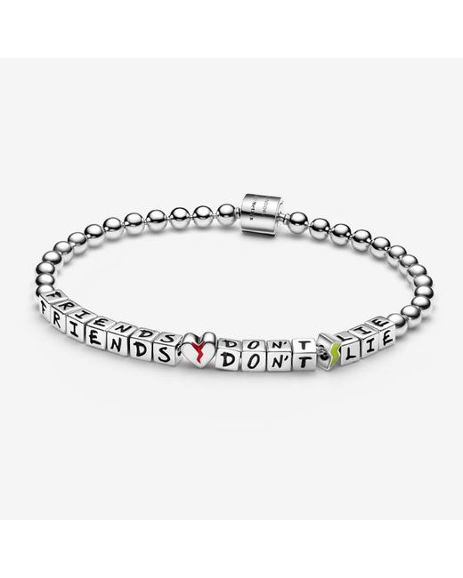 Pandora Metallic Stranger Things Friends Don'T Lie Bracelet