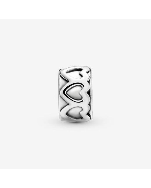 Pandora White Band Of Hearts Clip Charm