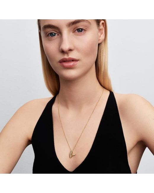 Pandora Metallic Organically Shaped Stone-Set Heart Pendant Necklace