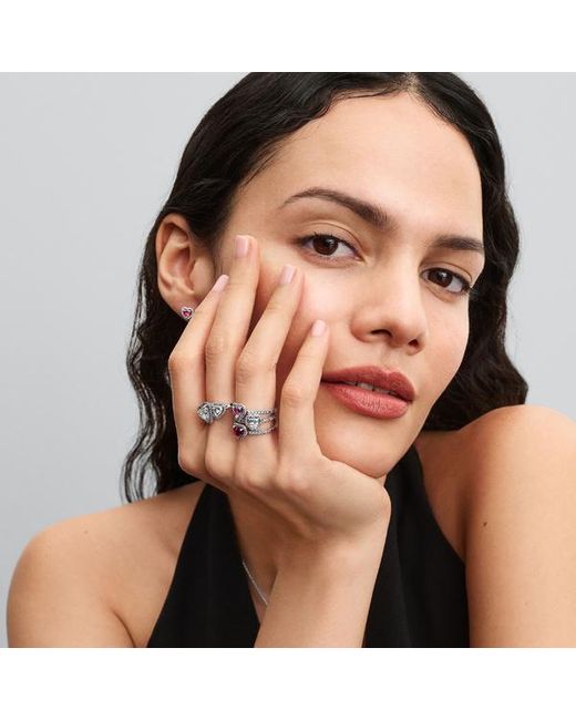 Pandora Metallic Elevated Heart Ring