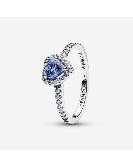 Pandora Metallic Sparkling Elevated Heart Ring