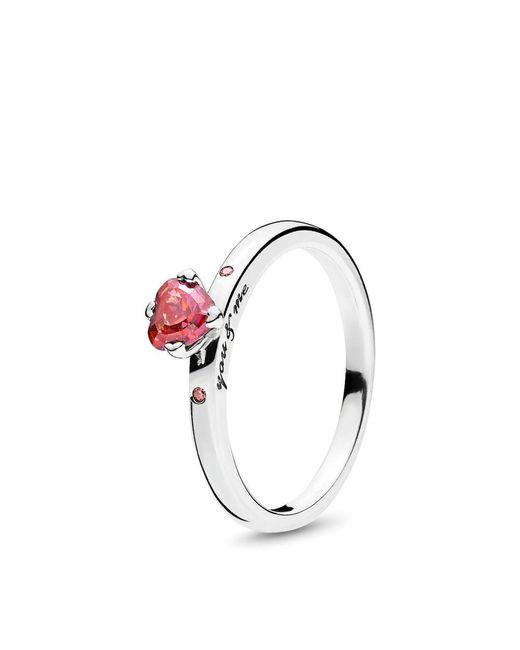 PANDORA Sparkling Red Heart Ring in 