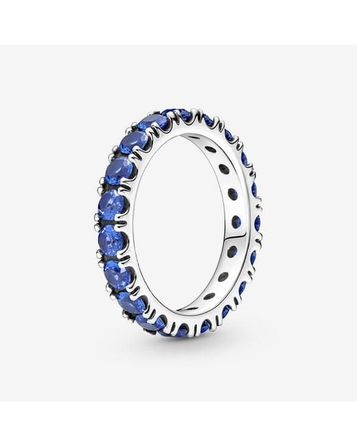 Pandora Blue Sparkling Row Eternity Ring