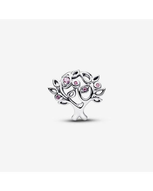 Pandora White Family Tree Openwork Charm
