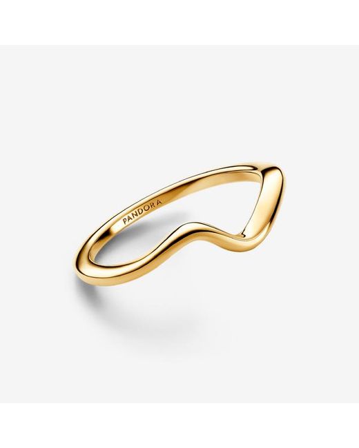 Pandora Metallic Polished Wave Ring