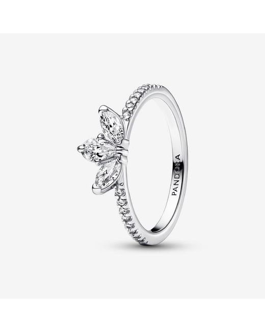 Pandora Metallic Rectangular Bars Sparkling Pavé Ring