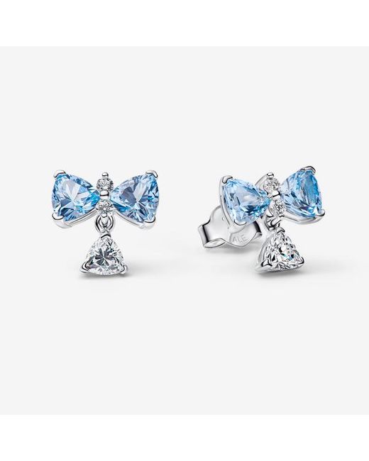 Pandora Blue Bridgerton Bow Stud Earrings