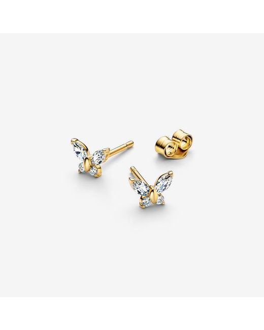 Pandora Metallic Butterfly Stud Earrings