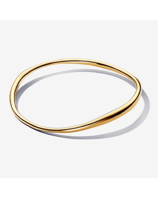 Pandora White Organically Shaped Bangle