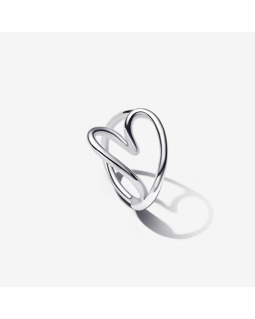 Pandora Metallic Organically Shaped Heart Ring