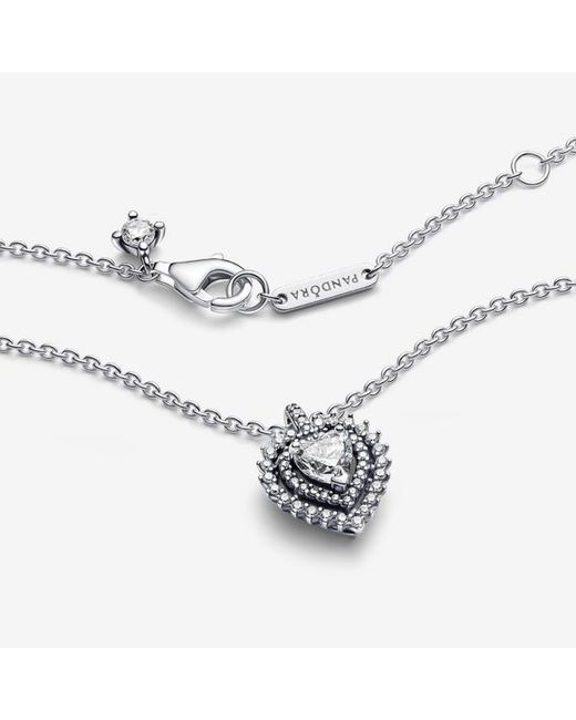 Pandora Metallic Timeless 393099c01-45 Heart Necklace