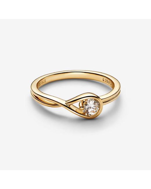 Pandora Metallic Infinite 14K Lab-Grown Diamond Ring