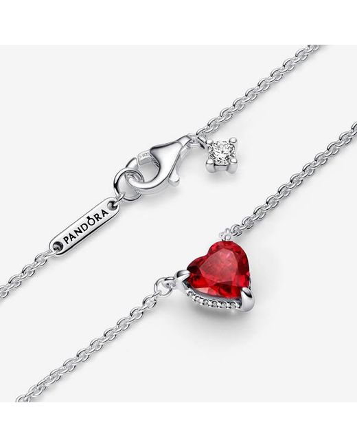 Pandora Metallic Necklace Timeless 392542c01-45 Red Heart