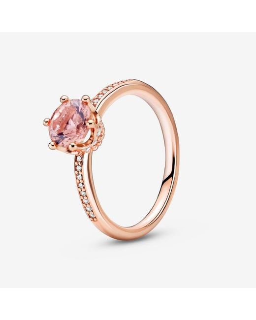 Pandora Pink Sparkling Crown Solitaire Ring