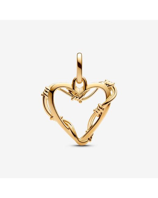 Pandora Metallic Wire Heart Dangle Charm