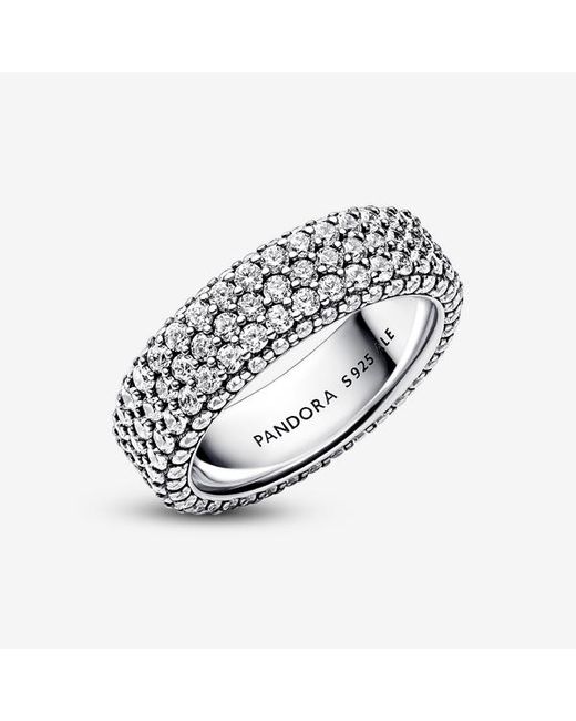 Pandora Metallic Timeless Pavé Triple-row Ring