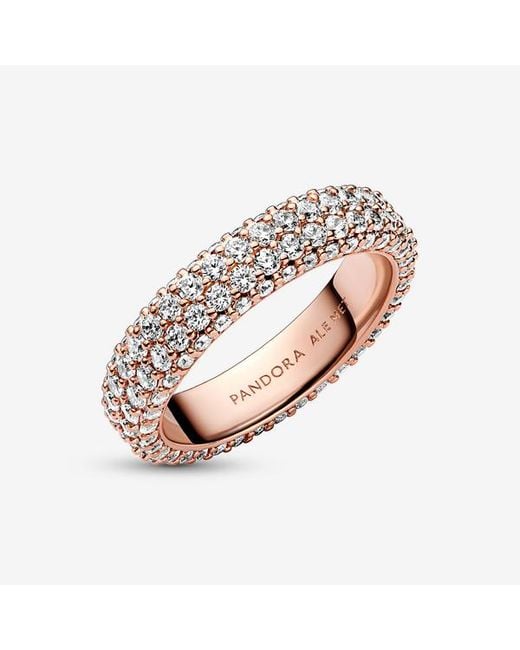 Pandora Pink Timeless Pavé Double-row Ring