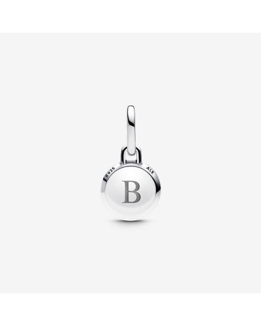 Pandora White Engravable Evil Eye Murano Glass Mini Dangle Charm