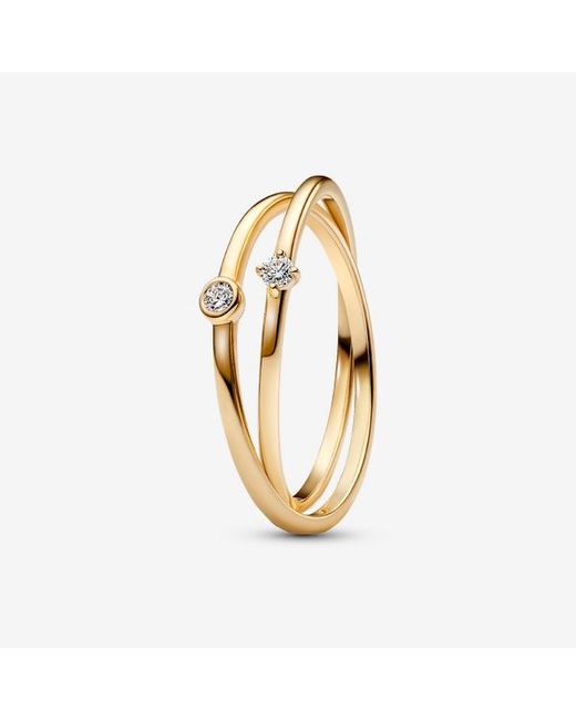 Pandora Metallic Era Lab-Grown Diamond Crossover Ring