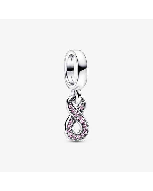Pandora White Sparkling Infinity Dangle Charm