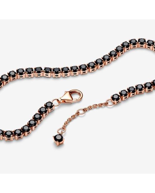 Pandora Metallic Black Sparkling Tennis Bracelet