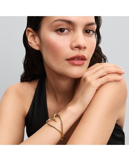 Pandora Metallic Organically Shaped Heart Bangle